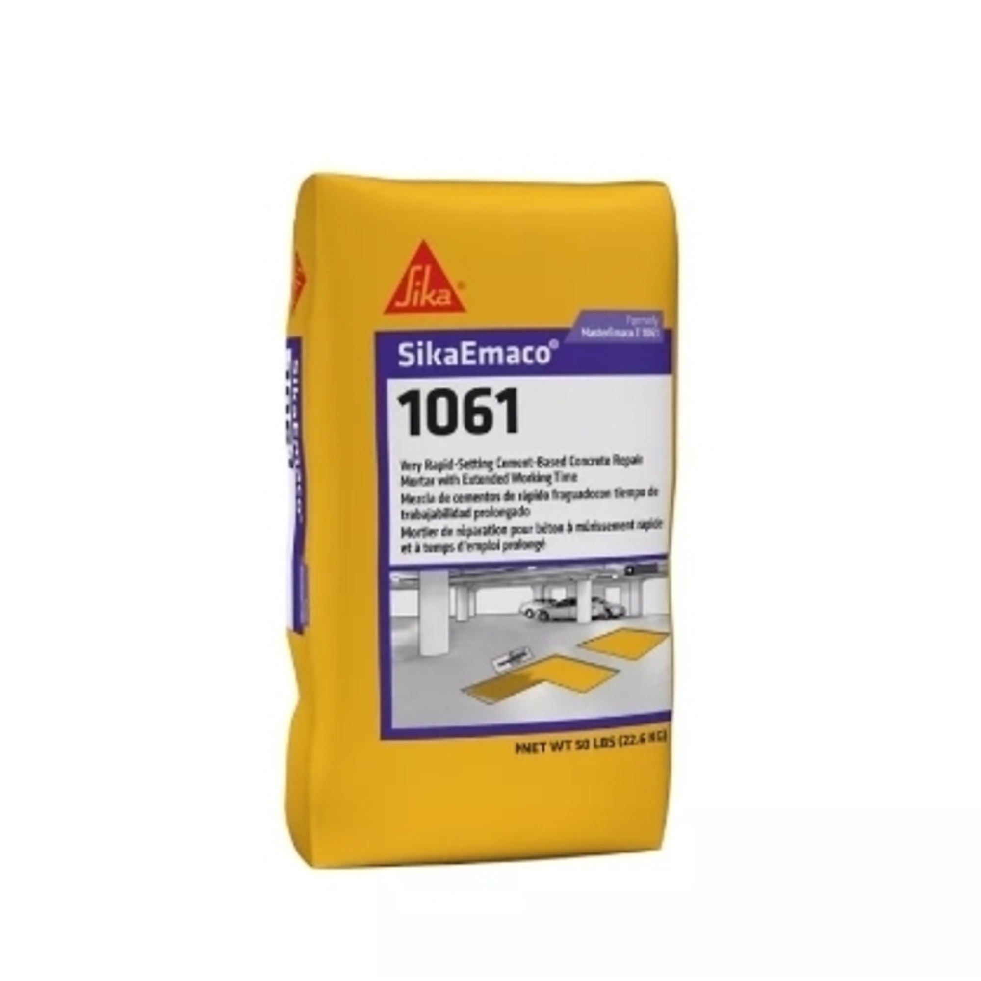 SikaEmaco T 1061 Extended with 3/8” Stone Rapid-Setting Cement-Based Concrete Repair Mortar w/Extended Working Time 50lb Bag, 60PK